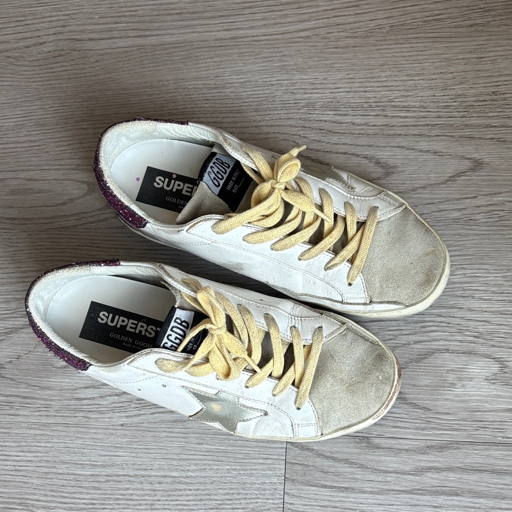 Golden Goose White and Gold Women's Sneakers